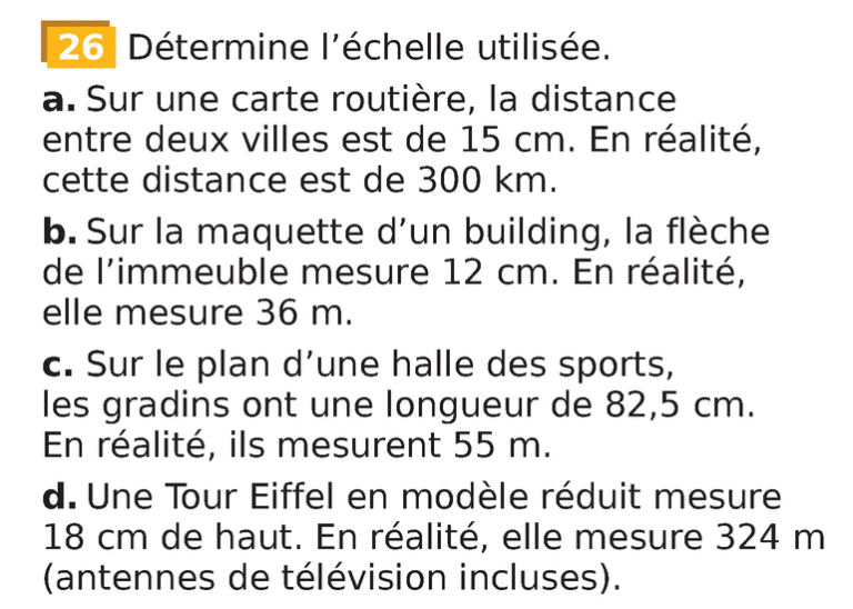 Exercices Sur Les échelles Avec Correction Cm2 Échelles – Cours de mathématiques